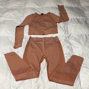 PINK Active Seamless Leggings and Long Sleeve Top